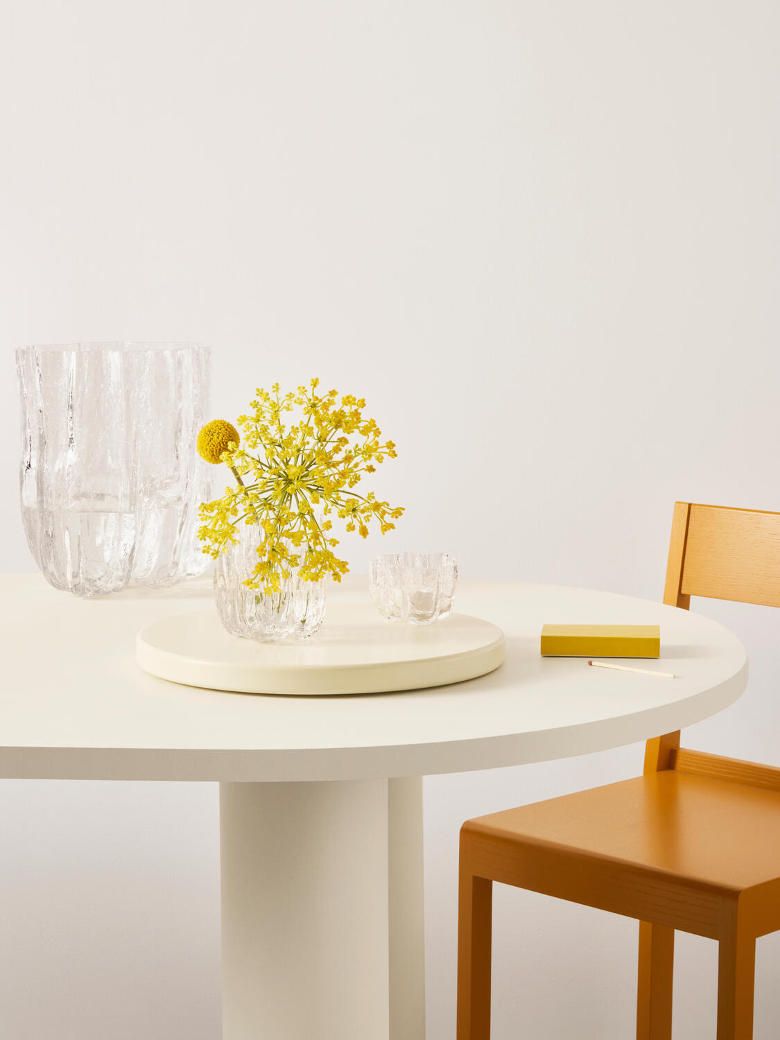 Crackle vase, klar - H12 cm